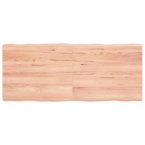 VidaXL Tafelblad natuurlijke rand 120x50x4 cm eikenhout lichtbruin