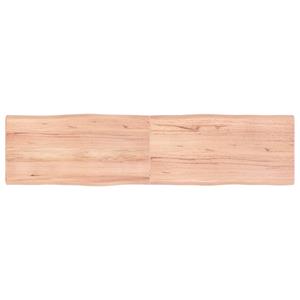 VidaXL Tafelblad natuurlijke rand 160x40x4 cm eikenhout lichtbruin