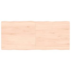 VidaXL Tafelblad natuurlijke rand 140x60x4 cm massief eikenhout