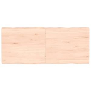 VidaXL Tafelblad natuurlijke rand 140x60x4 cm massief eikenhout