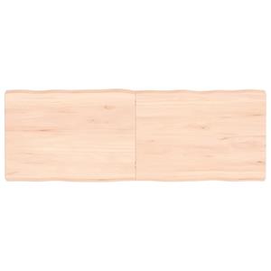 VidaXL Tafelblad natuurlijke rand 140x50x6 cm massief eikenhout