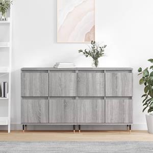 VidaXL Dressoirs 2 st bewerkt hout grijs sonoma eikenkleurig