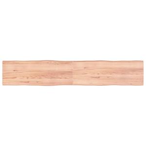 VidaXL Tafelblad natuurlijke rand 220x40x4 cm eikenhout lichtbruin