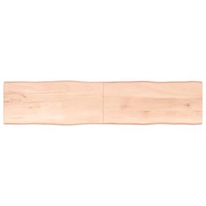 VidaXL Tafelblad natuurlijke rand 220x50x4 cm massief eikenhout