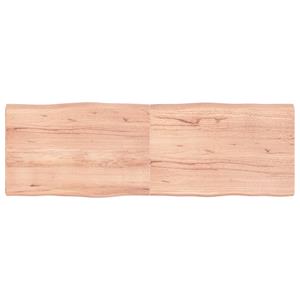 VidaXL Tafelblad natuurlijke rand 180x60x6 cm eikenhout lichtbruin