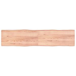 vidaXL Tafelblad natuurlijke rand 220x50x(2-6)cm eikenhout lichtbruin
