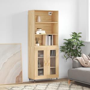 VidaXL Hoge kast 69,5x34x180 cm bewerkt hout sonoma eikenkleurig