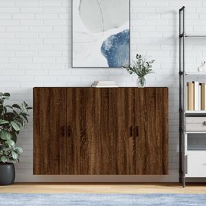 VidaXL Hangkasten 2 st 69,5x34x90 cm bruineikenkleurig