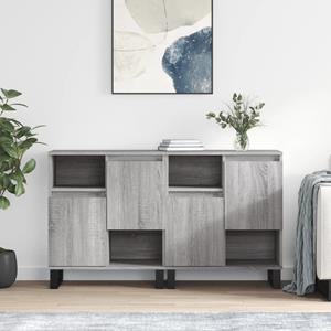 VidaXL Dressoirs 2 st bewerkt hout grijs sonoma eikenkleurig