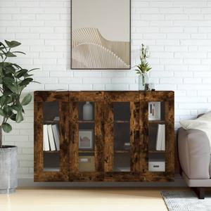 VidaXL Hangkasten 2 st bewerkt hout gerookt eikenkleurig