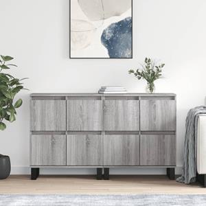VidaXL Dressoirs 2 st bewerkt hout grijs sonoma eikenkleurig