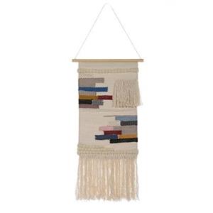 Beliani - Boho Wanddekoration Makramee bunt Athani - Beige