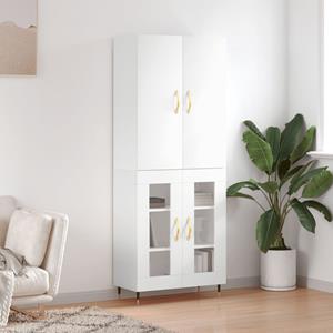 VidaXL Hoge kast 69,5x34x180 cm bewerkt hout wit