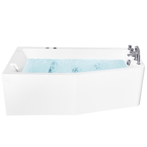 BELIANI Hoekbad whirlpool wit 170 x 80 cm rechtszijdig TALITA