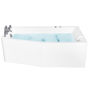 BELIANI Hoekbad whirlpool wit 170 x 80 cm linkszijdig TALITA