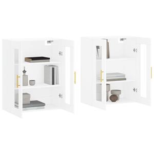 vidaXL Hangkasten 2 st bewerkt hout wit
