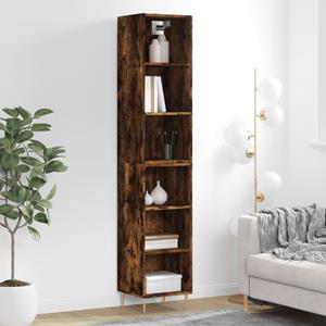 VidaXL Hoge kast 34,5x32,5x180 cm bewerkt hout gerookt eiken