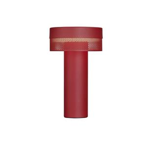 HELL LED tafellamp Mesh accu, hoogte 24 cm indisch rood