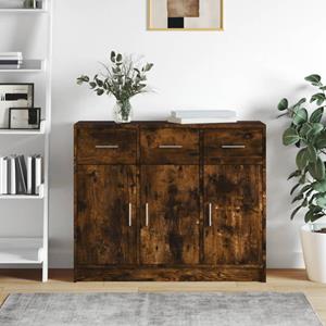 VidaXL Dressoir 91x28x75 cm bewerkt hout gerookt eikenkleurig