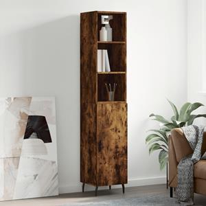 VidaXL Hoge kast 34,5x34x180 cm bewerkt hout gerookt eikenkleurig