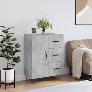 VidaXL Dressoir 69,5x34x90 cm bewerkt hout betongrijs