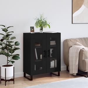 VidaXL Dressoir 69,5x34x90 cm bewerkt hout zwart