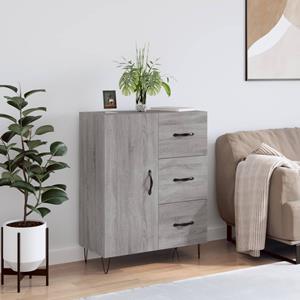 VidaXL Dressoir 69,5x34x90 cm bewerkt hout grijs sonoma eikenkleurig