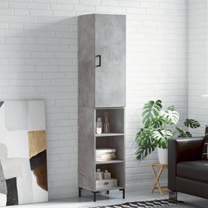 VidaXL Hoge kast 34,5x34x180 cm bewerkt hout betongrijs