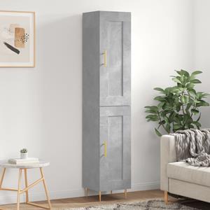 VidaXL Hoge kast 34,5x34x180 cm bewerkt hout betongrijs
