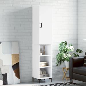 VidaXL Hoge kast 34,5x34x180 cm bewerkt hout wit