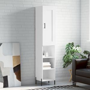 VidaXL Hoge kast 34,5x34x180 cm bewerkt hout wit