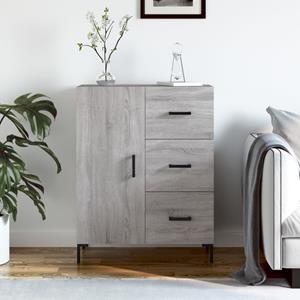 VidaXL Dressoir 69,5x34x90 cm bewerkt hout grijs sonoma eikenkleurig