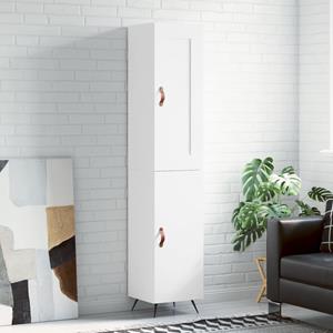 VidaXL Hoge kast 34,5x34x180 cm bewerkt hout wit