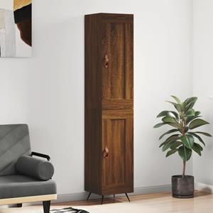 VidaXL Hoge kast 34,5x34x180 cm bewerkt hout bruineikenkleurig