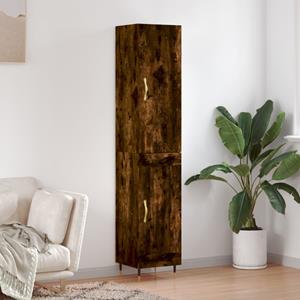 VidaXL Hoge kast 34,5x34x180 cm bewerkt hout gerookt eikenkleurig