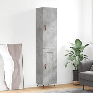 VidaXL Hoge kast 34,5x34x180 cm bewerkt hout betongrijs