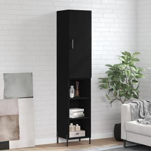 vidaXL Sideboard Highboard Schwarz 34,5x34x180 cm Holzwerkstoff (1 St)