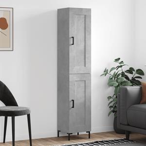 VidaXL Hoge kast 34,5x34x180 cm bewerkt hout betongrijs