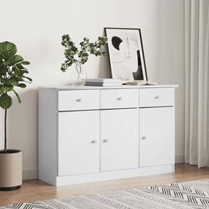 VidaXL Dressoir ALTA 112x35x73 cm massief grenenhout wit