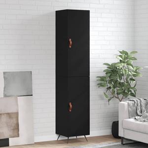 vidaXL Sideboard Highboard Schwarz 34,5x34x180 cm Holzwerkstoff (1 St)