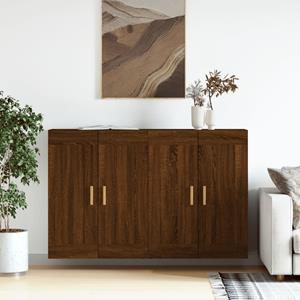 VidaXL Hangkasten 2 st bewerkt hout bruineikenkleurig