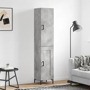 VidaXL Hoge kast 34,5x34x180 cm bewerkt hout betongrijs