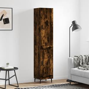 VidaXL Hoge kast 34,5x34x180 cm bewerkt hout gerookt eikenkleurig