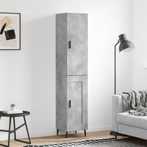 VidaXL Hoge kast 34,5x34x180 cm bewerkt hout betongrijs