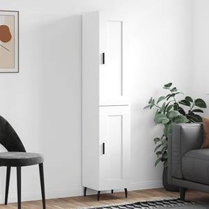 VidaXL Hoge kast 34,5x34x180 cm bewerkt hout wit