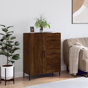 VidaXL Dressoir 69,5x34x90 cm bewerkt hout bruineikenkleurig