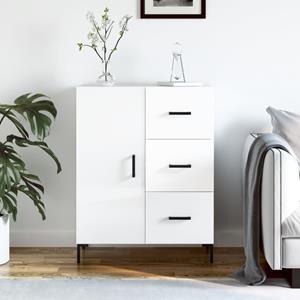 VidaXL Dressoir 69,5x34x90 cm bewerkt hout hoogglans wit