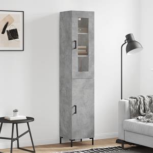 VidaXL Hoge kast 34,5x34x180 cm bewerkt hout betongrijs