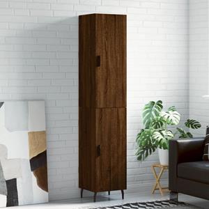 VidaXL Hoge kast 34,5x34x180 cm bewerkt hout bruineikenkleurig