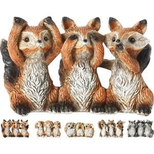 Home & Styling Beeld Van Dieren Horen, Zien, Zwijgen 12x4x6cm